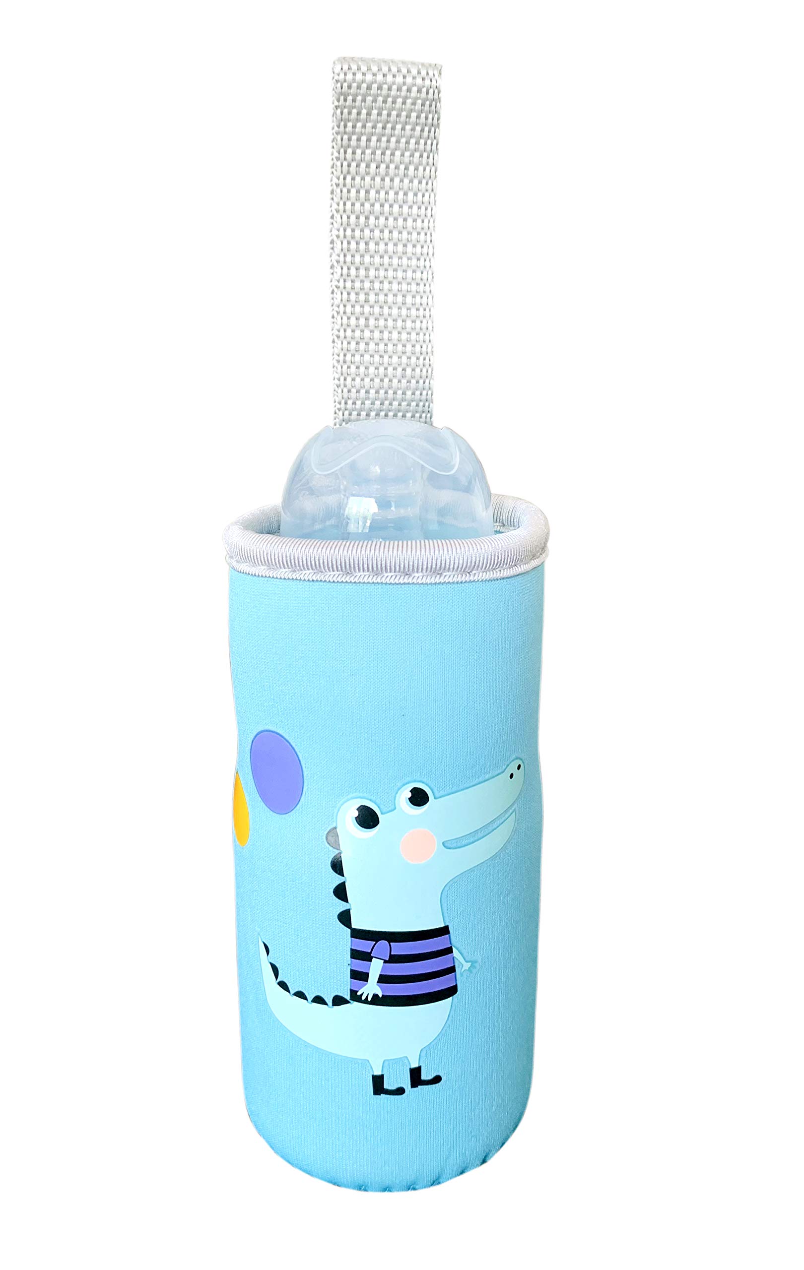THE LITTLE LOOKERS Baby Feeding Bottle Cover with Easy to Hold Strap | Narrow Neck Soft Plush Stretchable Baby Feeding Bottle Tote Bag Cover Pack of 2 (Multicolor 120ml, 150ml, 200ml) - Image 5 thumbnail