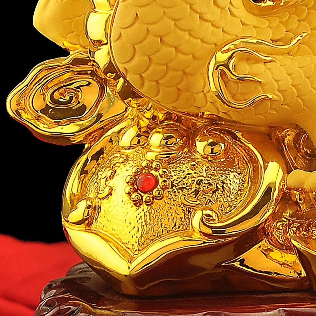 Escultura Ornamentos Kylin Riqueza Prosperidad Estatua Zodiaco Dragón Decoración Feng Shui Artesanía Regalos de inauguración Decoración del hogar Atraer riqueza y buena suerte Estatuillas decoración (