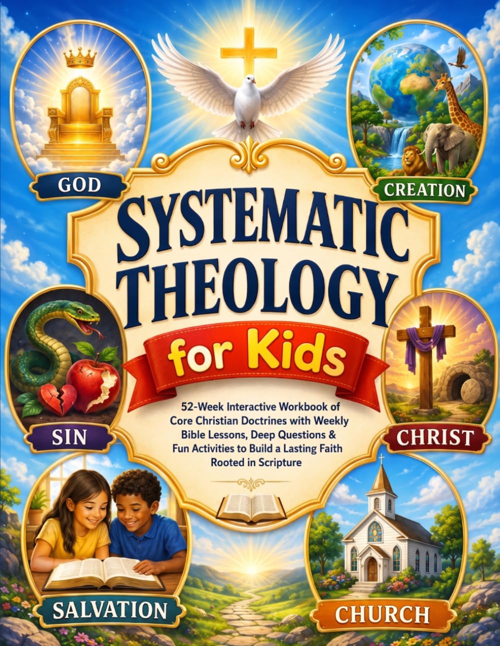 Systematic Theology for Kids: 52-Week Interactive Workbook of Core Christian Doctrines with Weekly Bible Lessons, Deep Questions & Fun Activities to Build a Lasting Faith Rooted in Scripture