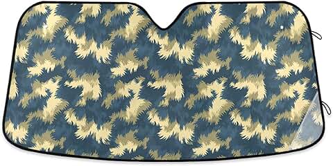 Animal Bear Fur Print Blue Green Windshield Sun Shade for car Foldable Reflector as seen on tv Products para sol de auto