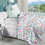 Alfionapoli Marta Marzotto - Colcha para Cama de Matrimonio con Volante