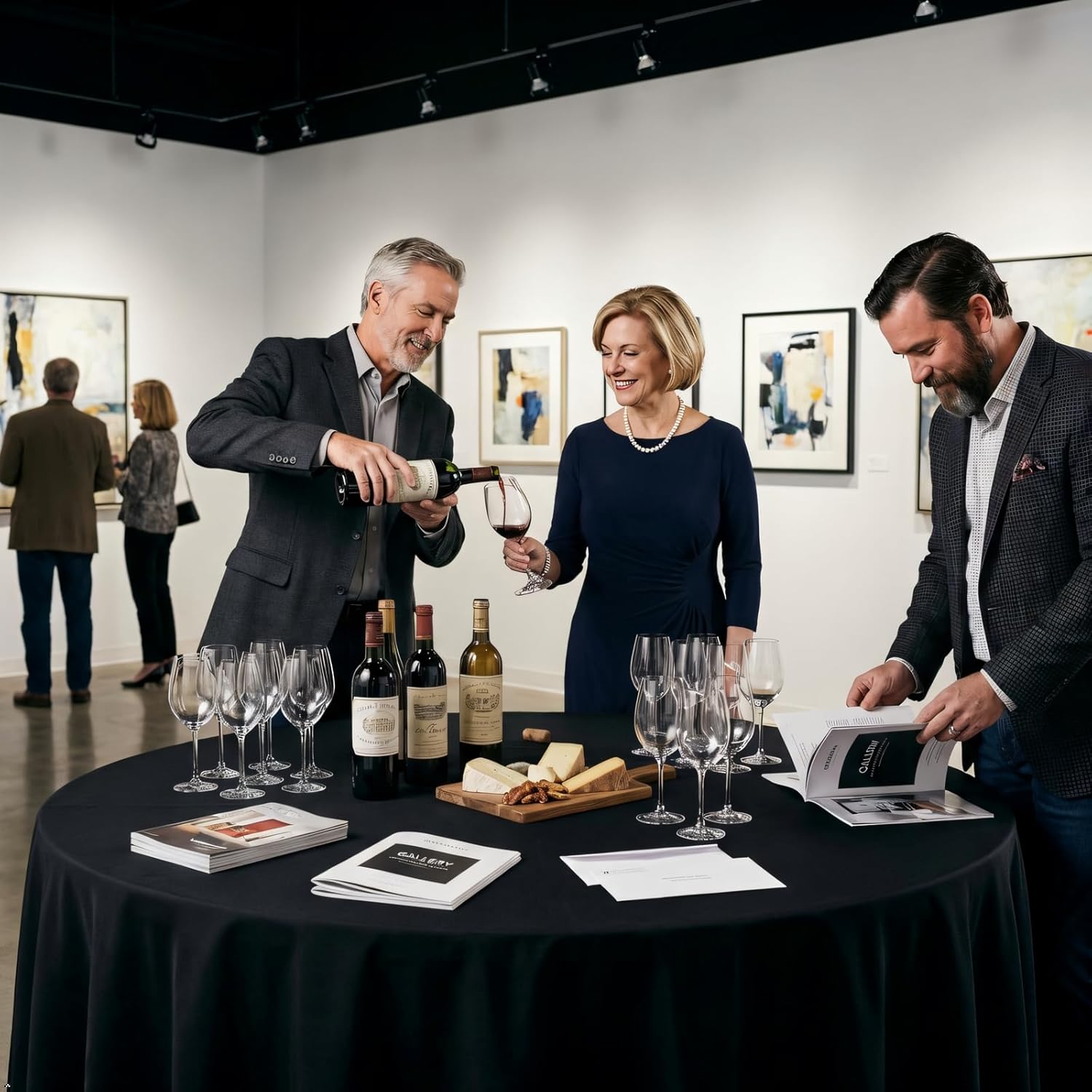 8 Pack Black Round Tablecloth 120 Inch Black Table Cloth Stain and Wrinkle Resistant Reusable and Washable Polyester Fabric Table Covers for Buffet Wedding Party and Banquet - Image 4