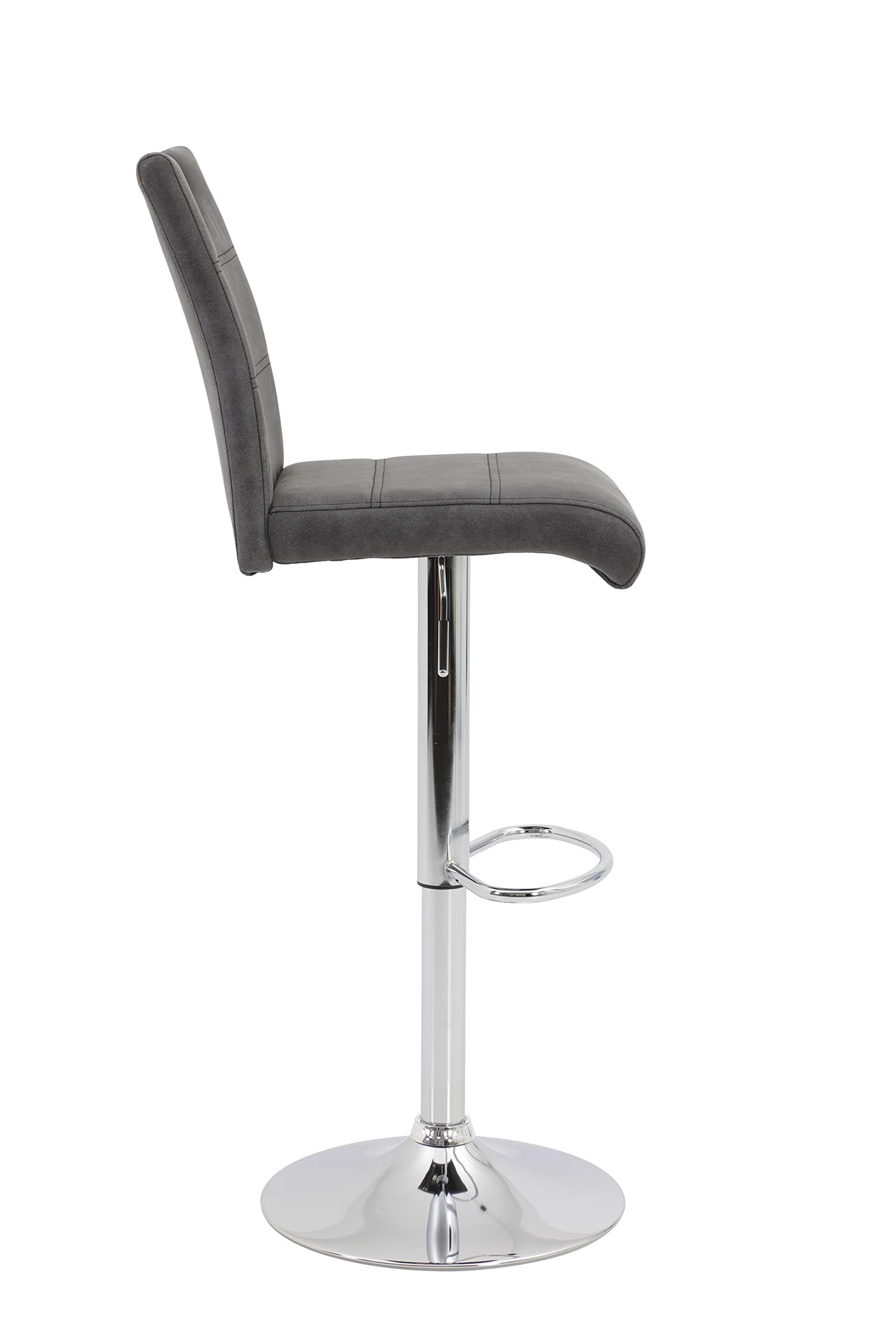Hela Tische 2er Set Barhocker Bistrohocker Miranda, Microfaser Anthrazit