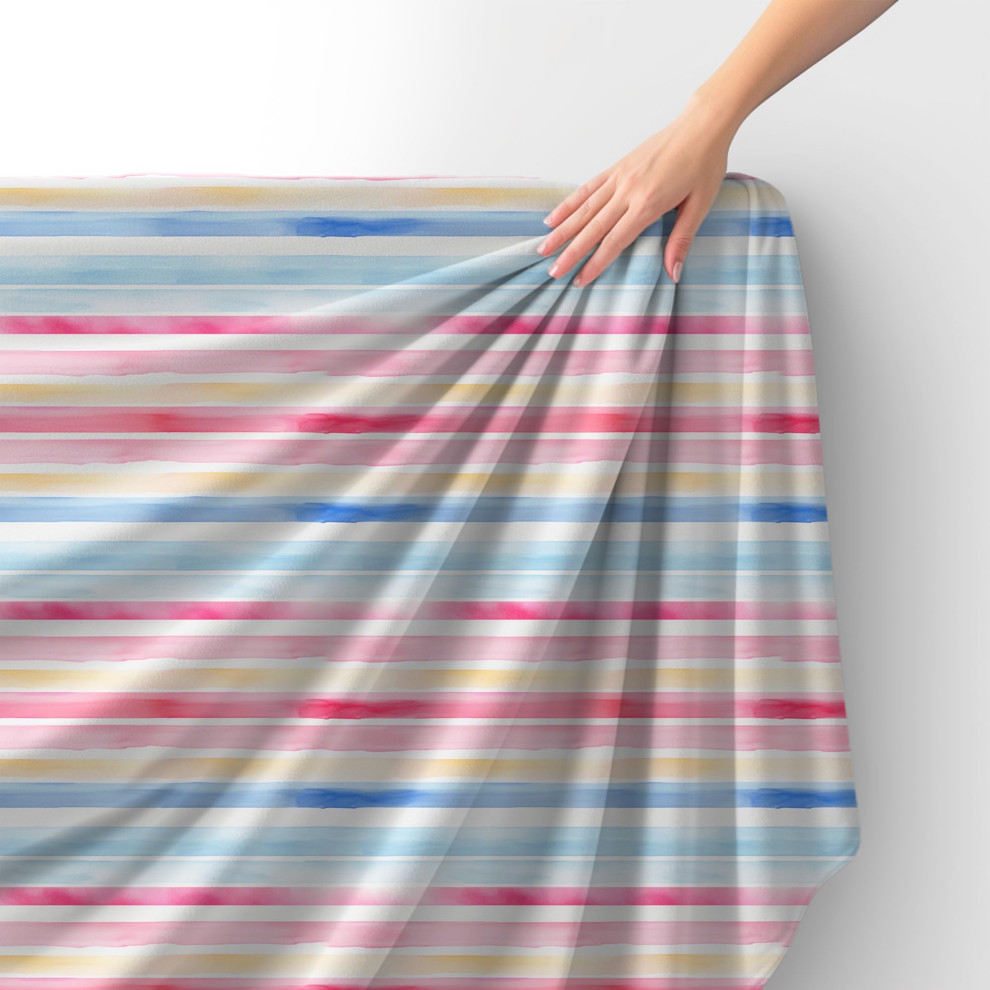 HEKO PANELS Tkanina velvet obiciowa drukowana, Paski, 3 metry 140 x 300 cm