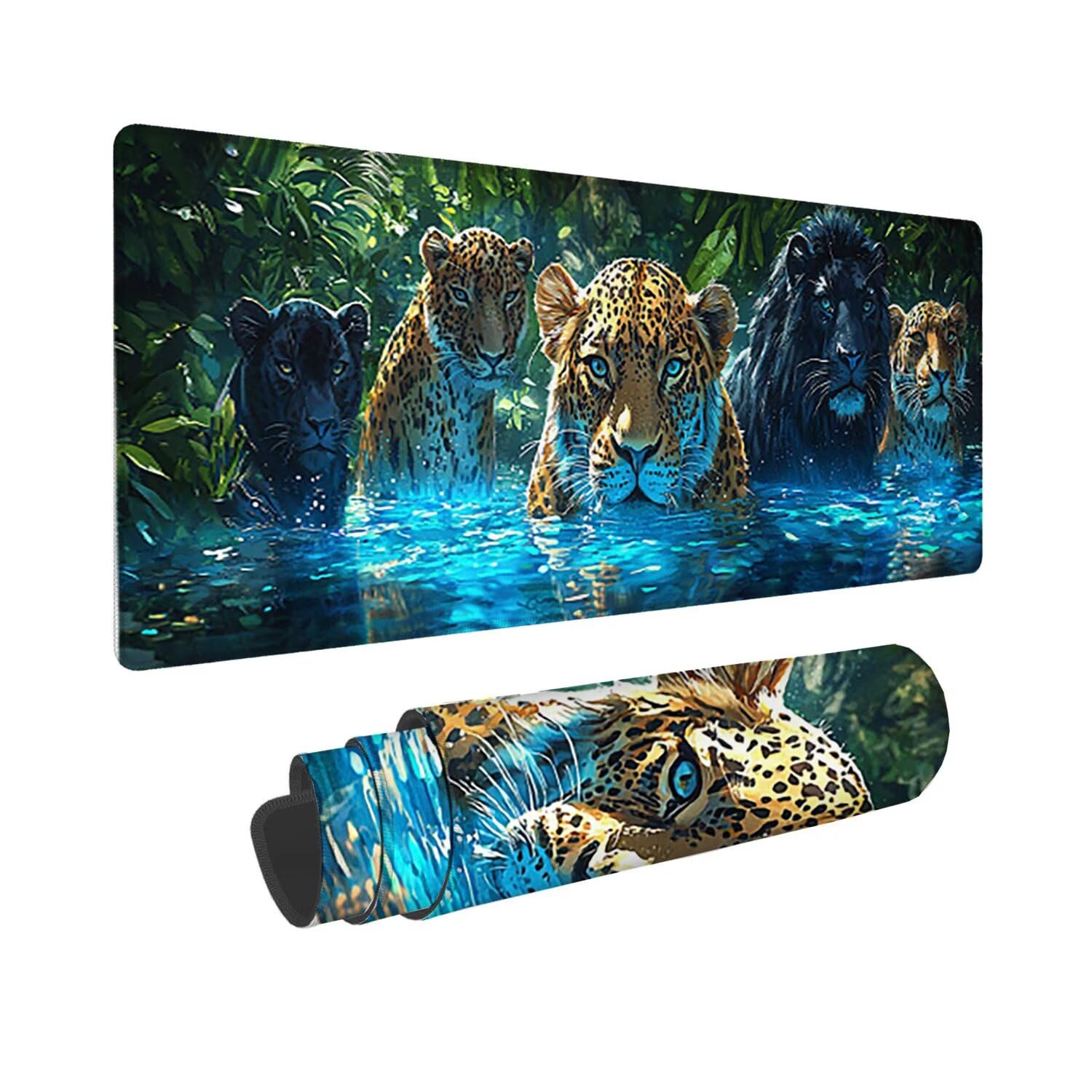 Podkładka pod mysz do gier, 1400 x 600 mm XXL Podkładka pod mysz do gier, duża, antypoślizgowa wodoodporna, rozszerzona długa podkładka pod mysz do klawiatury XXL, akcesoria biurowe, do gier