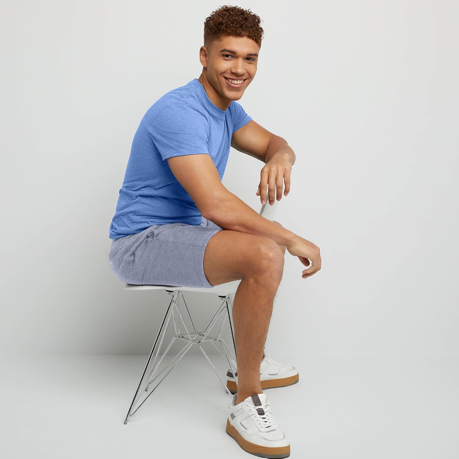 Hanes Mens Originals Sweat Shorts, Midweight Fleece Shorts with Pockets, 8" - Image 4