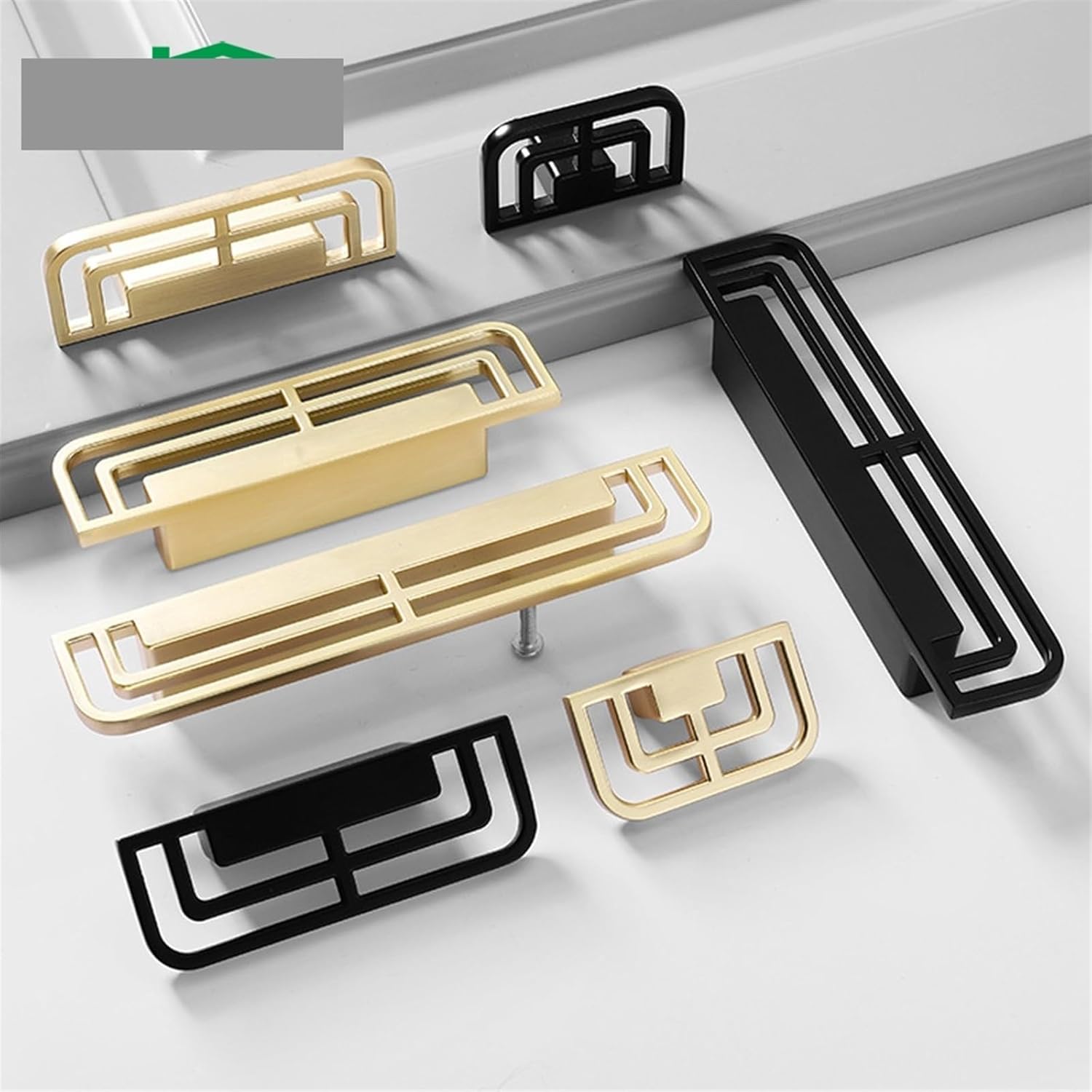 Home Furniture Handle Kitchen Cupboard Bookcase Hardware Drawer Knobs Wardrobe Pulls Dressing Table Door Pulls 1Pcs (Color : Black-64mm)