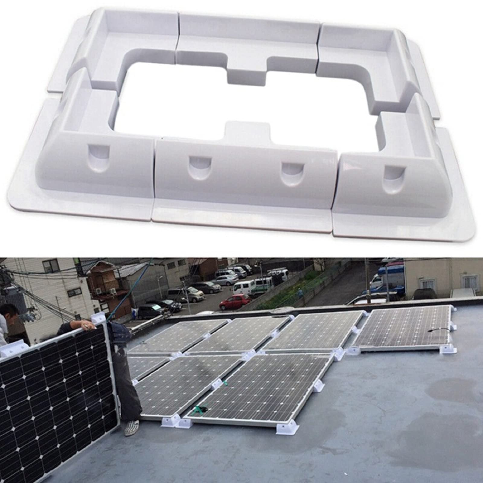 Solare Staffa Pannello, Staffa Angolare Pannello Solare, Staffa Angolare in Plastica, Staffe Pannello Solare ABS Per Tetto Campeggio Furgoni Roulotte Qualsiasi Superficie Piatta,5pcs