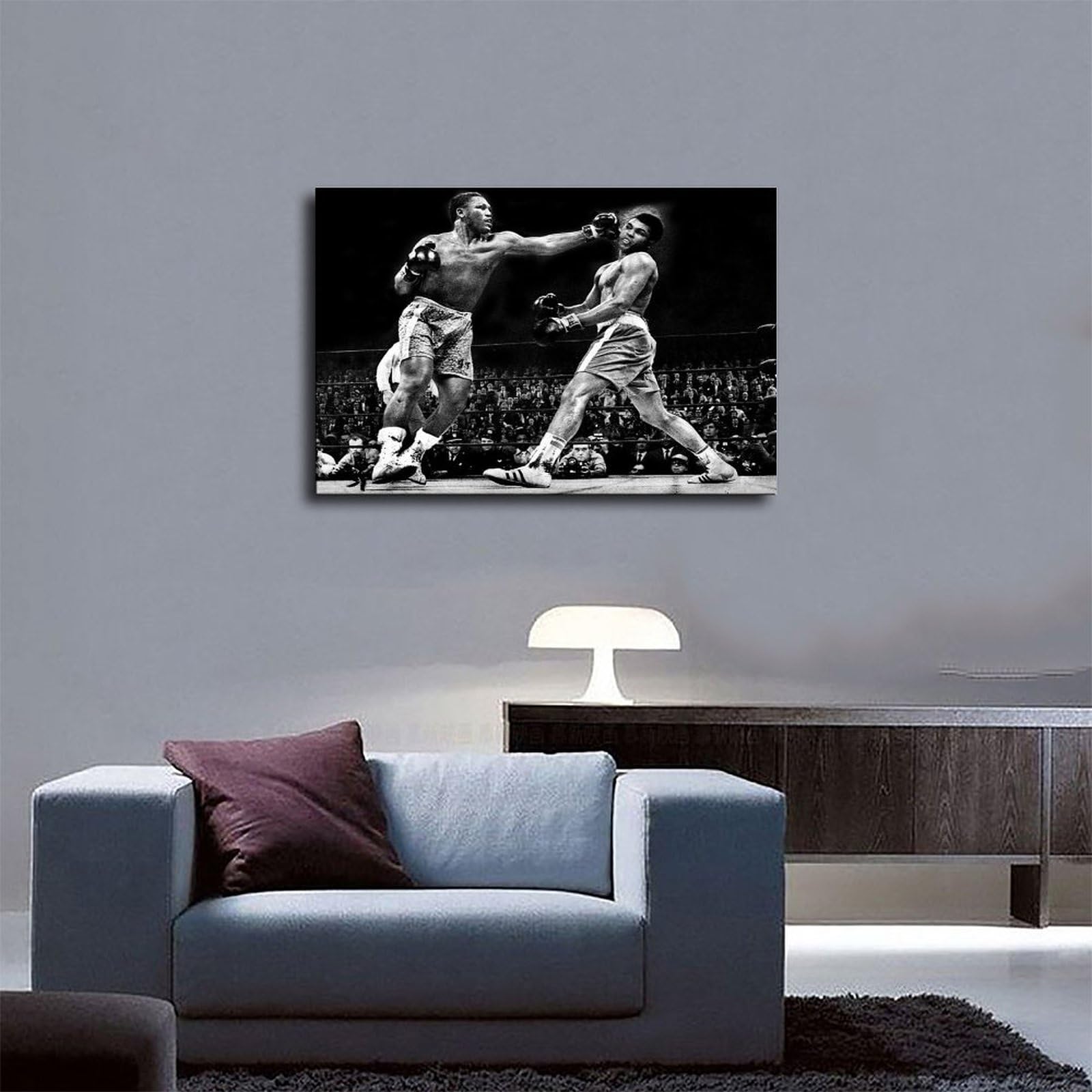 Poster Muhammad Ali Sur Toile 40x60 Cm - Décoration Murale Sport - Pour Chambre, Bureau - Sans Cadre