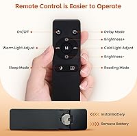 Vista 6 de Lámpara de escritorio LED con abrazadera, brillo ajustable para el cuidado de los ojos, 3 modos de iluminación, lámpara de clip con control táctil