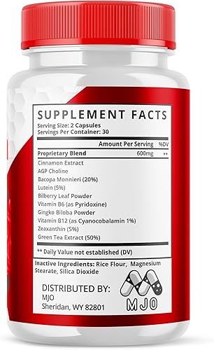 Miniatura 7 de Cápsulas de glucocyn (paquete de 2)  Glucocyn Sugar Support Advanced Vitamine Supplement Píldoras  Cápsula natural de Glucoysn una vez al día para