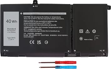 JK6Y6 Battery 40Wh, Replacement Dell Inspiron 5400 Laptop Battery for Dell Inspiron 5400 5401 5402 5406 5508 5409 5509 7405 7300 7306 7500 7506 2-in-1 Silver Latitude 3410 3510 Computer PC Batteries.