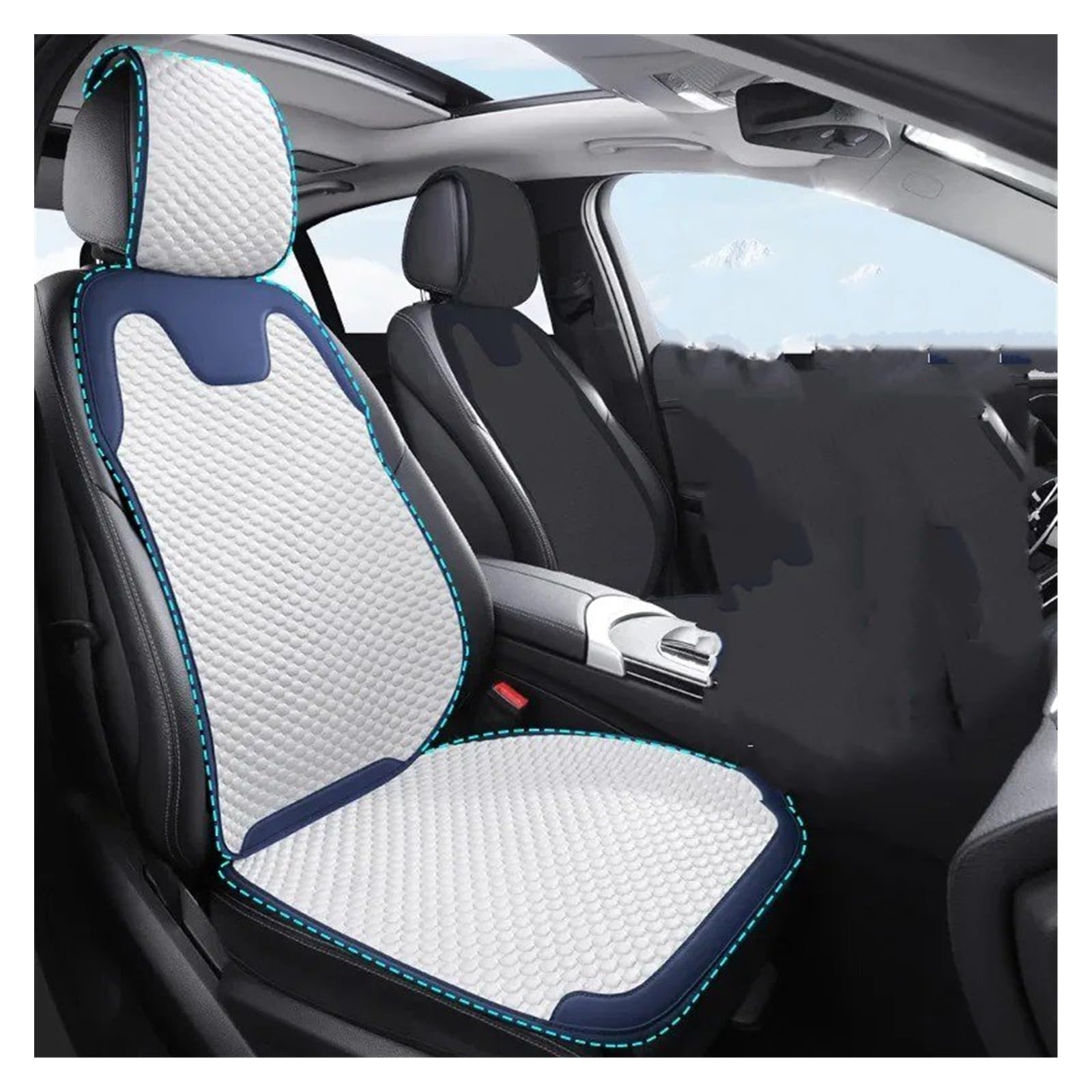 Funda Asiento Coche Seda Hielo Cojín Refrigeración Protector Universal para Silla Vehículo Ajuste Lavable para Las Cuatro Estaciones Cubre Universal