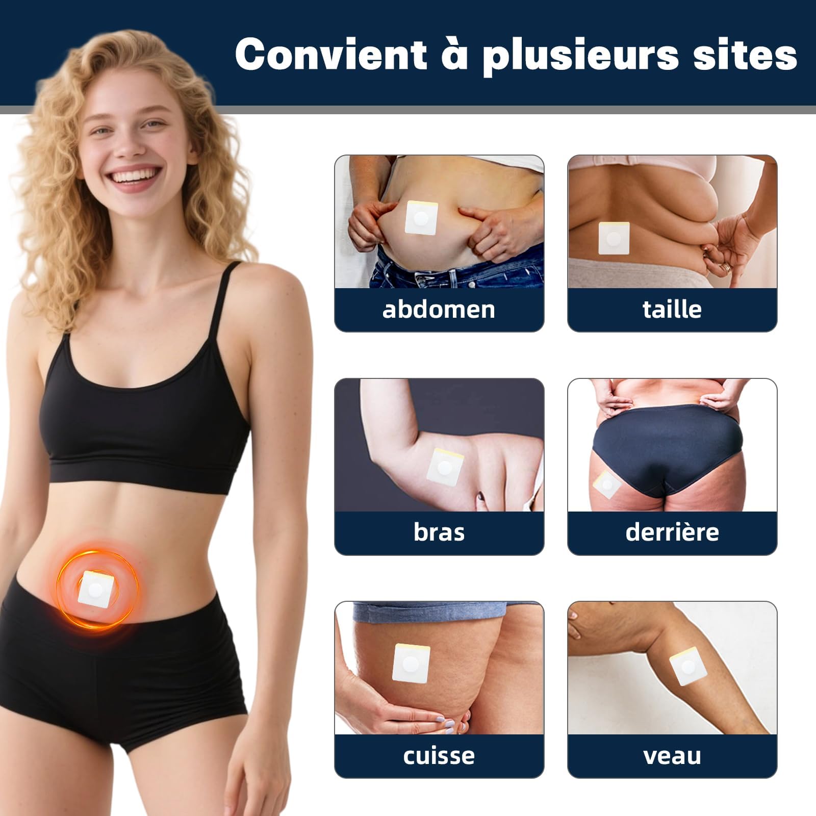Patch Minceur 50 Pièces – Patchs Minceur Naturels à Base de Plantes pour Ventre Plat & Taille – Patchs Amincissants Discrets et Confortables pour le Soin du Corps - 3