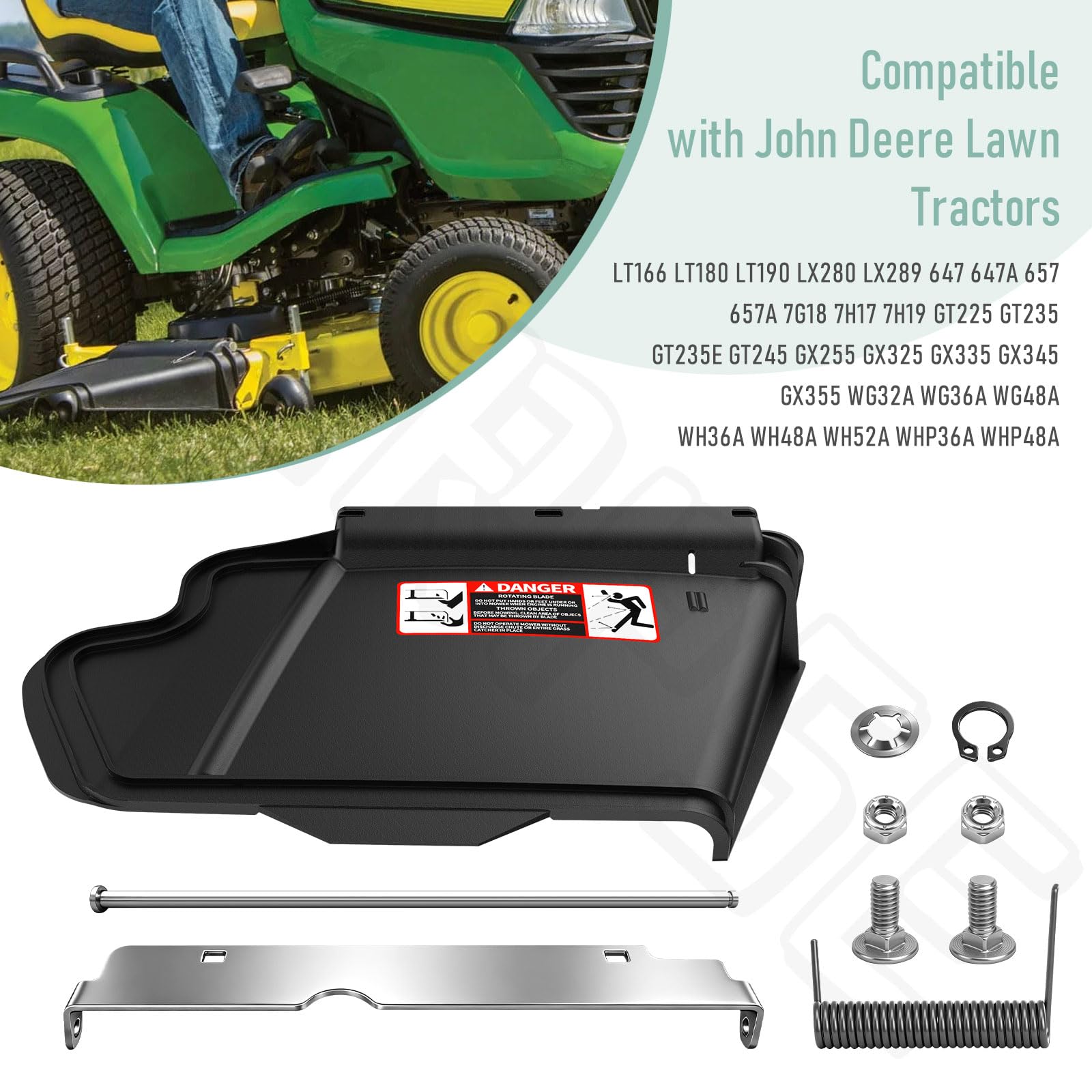 Amazon.com: BERPSE Mower Deck Discharge Chute for John Deere GX325 Amazon.com: BERPSE Mower Deck Discharge Chute for John Deere GX325