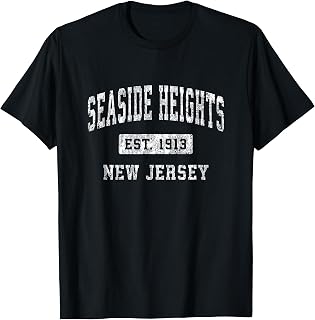 Seaside Heights New Jersey NJ Vintage Established Sports T-Shirt