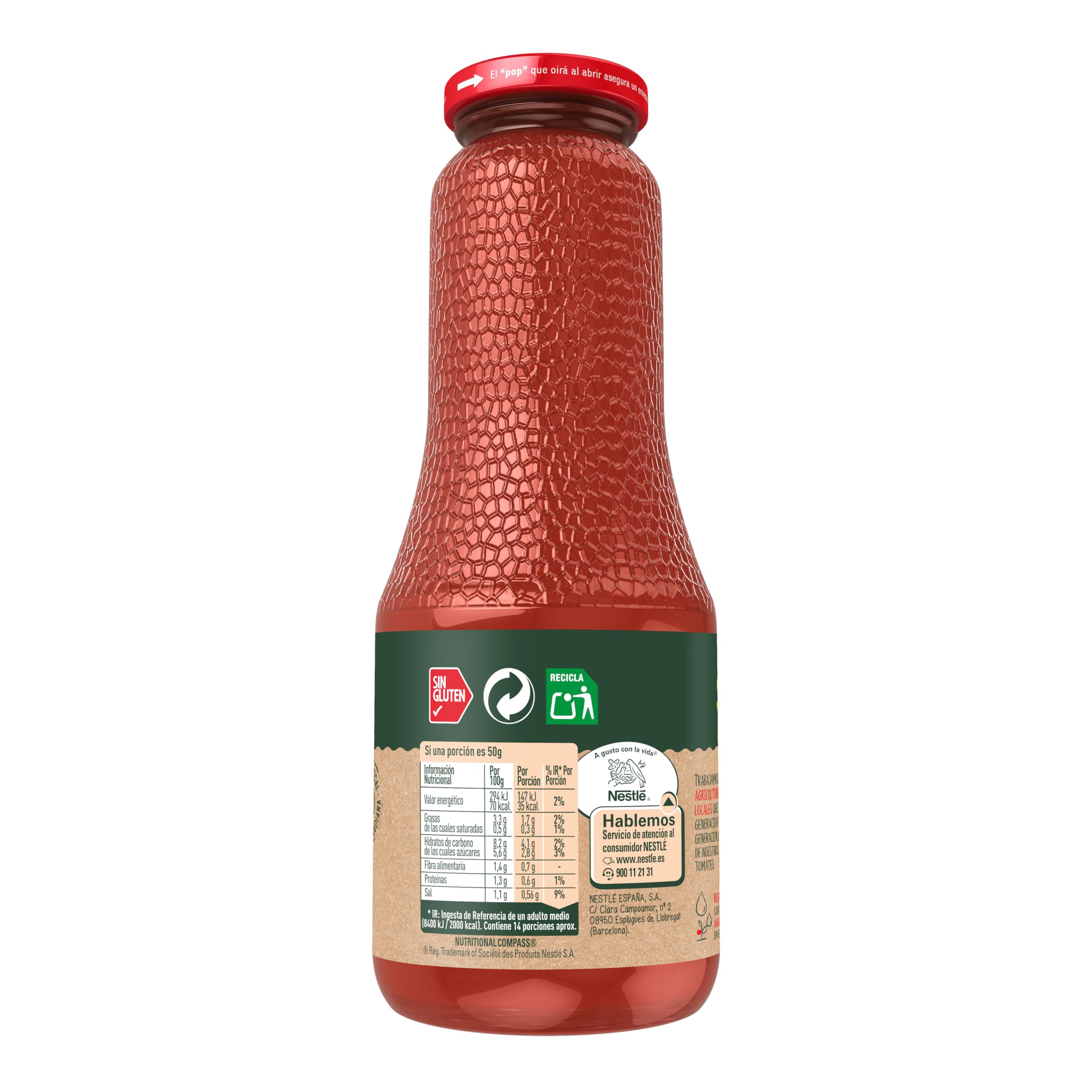 Solis Salsa de tomate FRASCO OLIVA 12 x 725 g