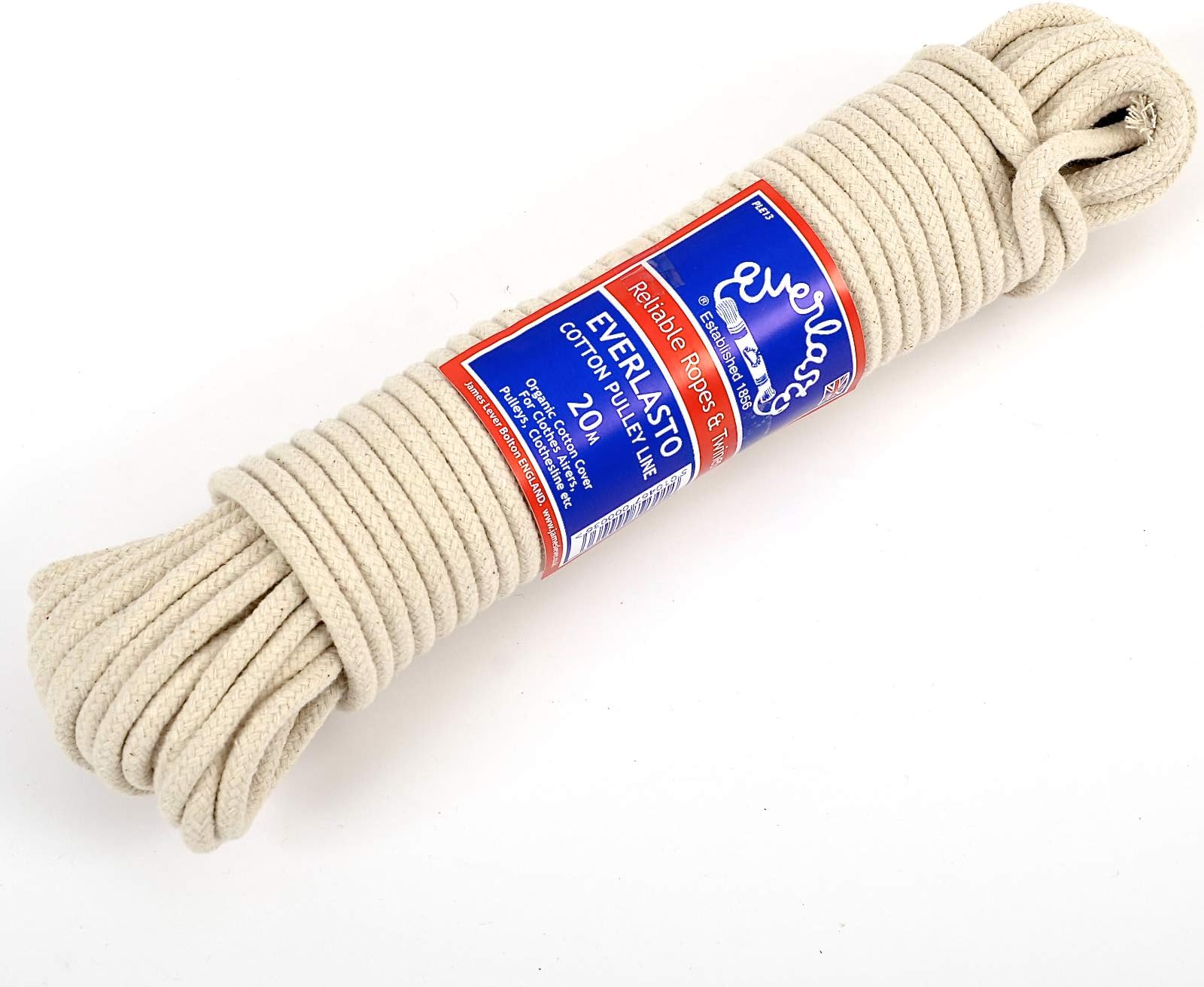 Everlasto Natural Cotton Pulley Line Sash Cord 5.5mm x 15M