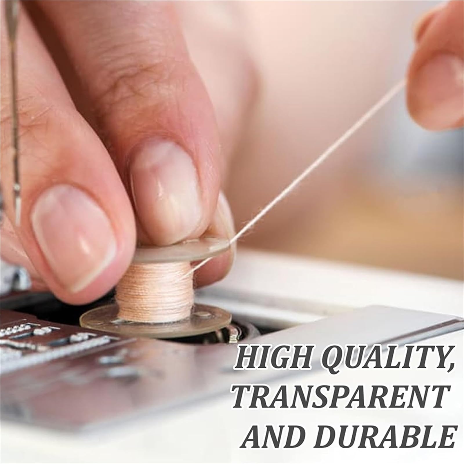 Bobinas de plástico transparente para máquina de coser, juego de 100/200/300 piezas para máquina de coser (200 piezas)