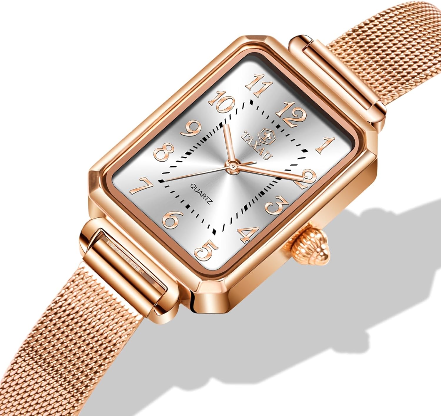 Womens Watch Fashion Dress Mesh Strap Waterproof Watches for Women Elegant Dainty Two Tone Womens Watch Analog Quartz Easy Read Ladies Watches with Day Date - Image 7