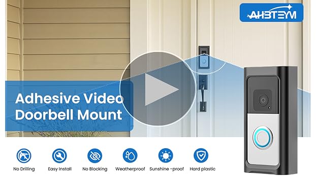 wireless doorbell installation mounting adhesive