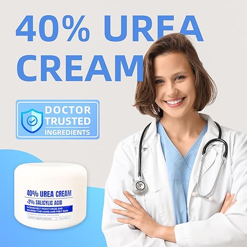 Miniatura 5 de QQWIAX Crema de urea 40%  Crema para pies, manos y talón para piel seca y agrietada, callos y codos ásperos  Loción hidratante intensiva para pies,