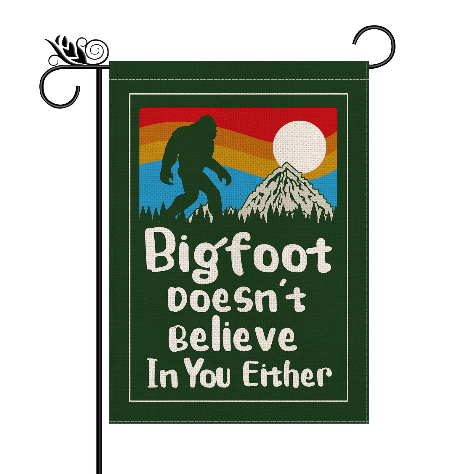 Funny Camper Garden Flags Doesnt Believe In You Either Vertical Double Sided Camping Trailer RV Yard Decorations 12