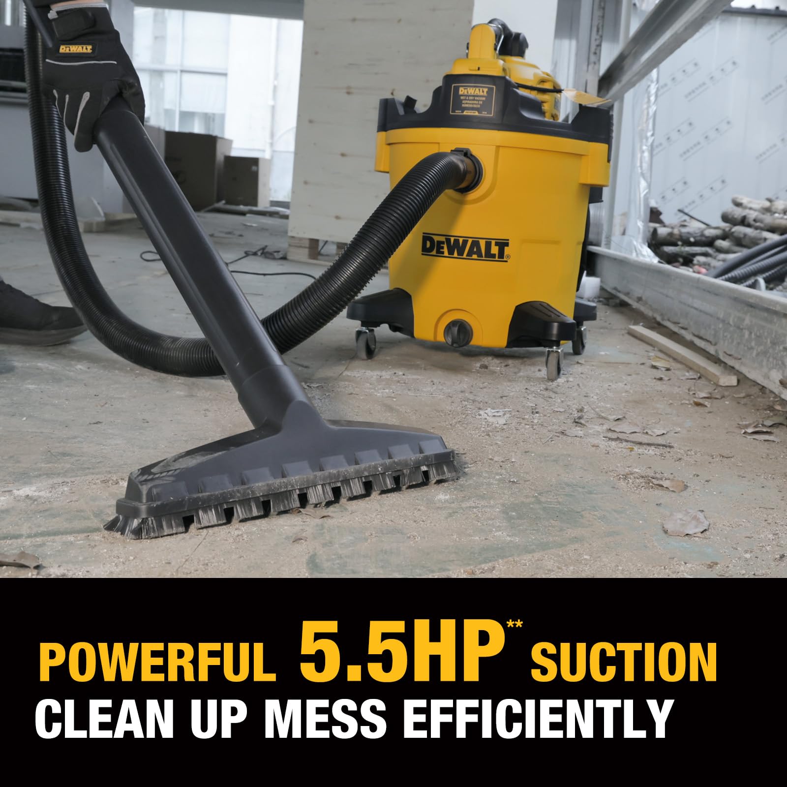 DEWALT Shop Aspiradora húmeda y seca con soplador de hojas desmontable, 3 en 1, aspiradora húmeda y seca resistente de 12 galones para el hogar, garaje, coche, taller, lugar de trabajo, cuidado del