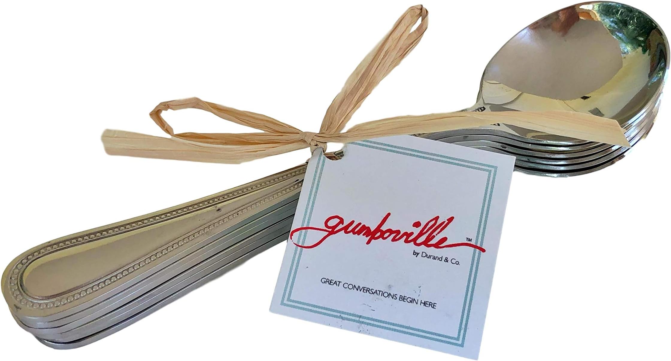 Perfect Gumbo Spoons Set of 6 Stainless Steel Capri Pattern by Gumboville