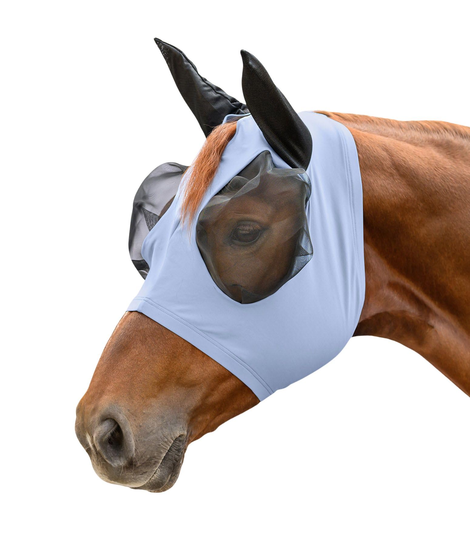 WALDHAUSEN Maschera per mosche Puck Flex, blu pastello, pony