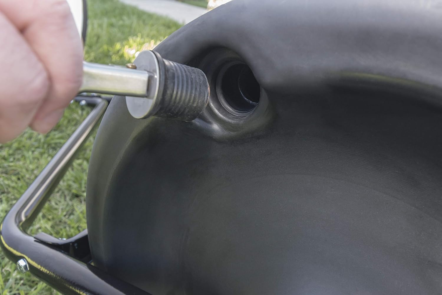 Lawn Roller, 48" W, Poly, 550 lb. Full