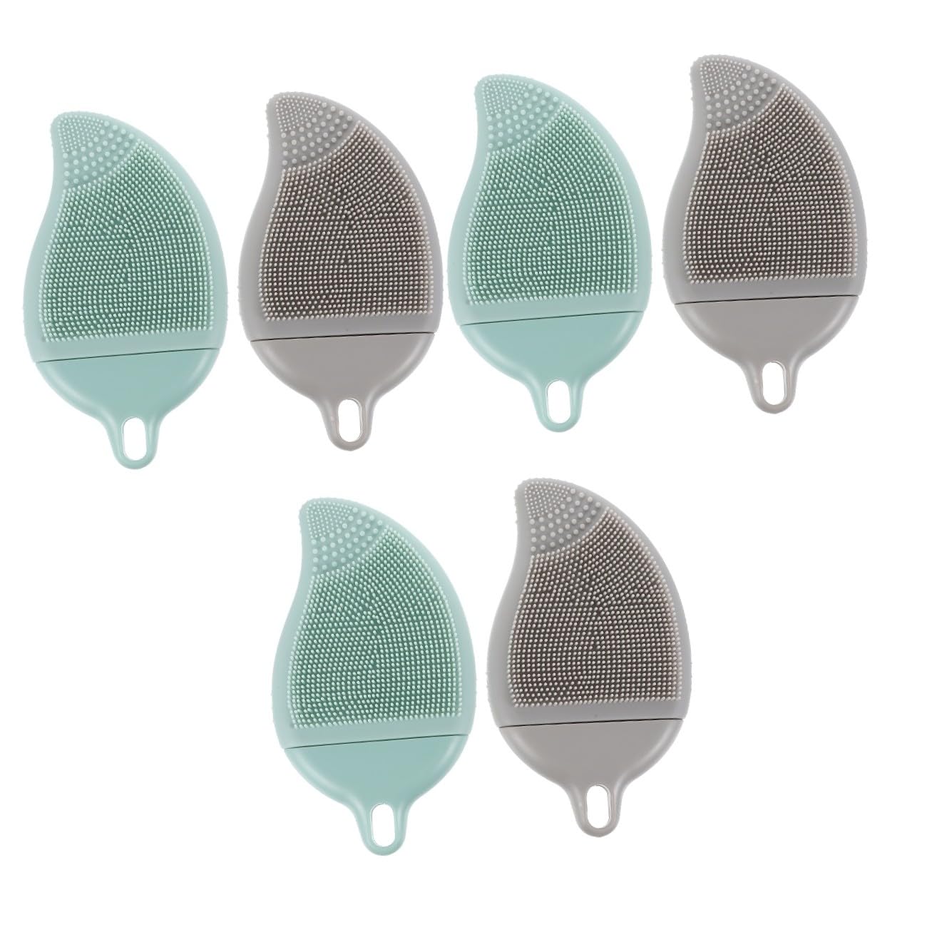 Healvian 6pezzi Spazzola Massaggiante Silicone Multifunzionale Per Pulizia e Massaggio Del Capelluto Da Silicone Alimentare Per e Del Corpo