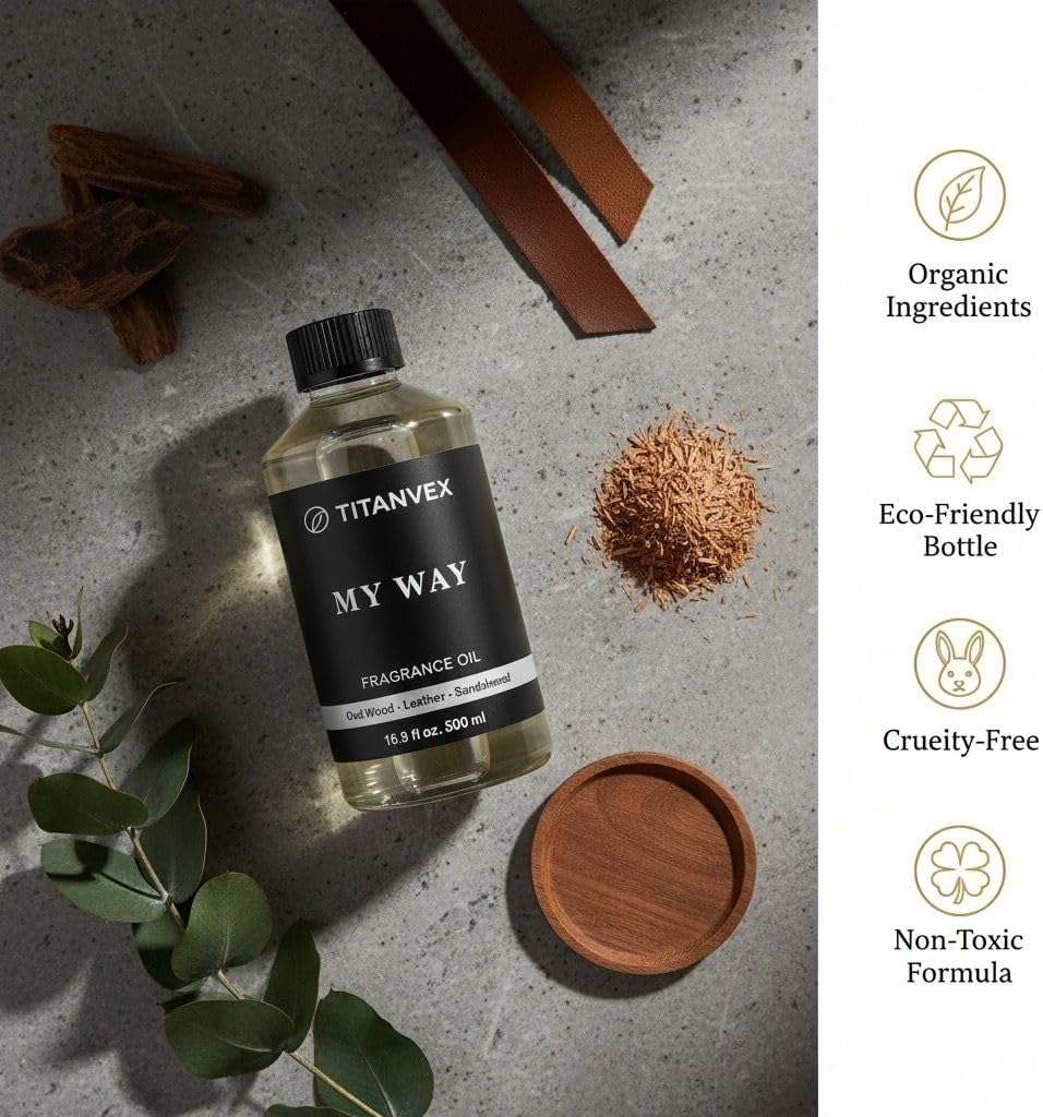 My Way Hotel Collection Diffuser Oil - Waterless Diffuser Oil Refill - Hotel Diffuser Oil Fragrance - Essential Oil for Waterless Oil Diffusers - Vegan and Safe Formula –16.9oz