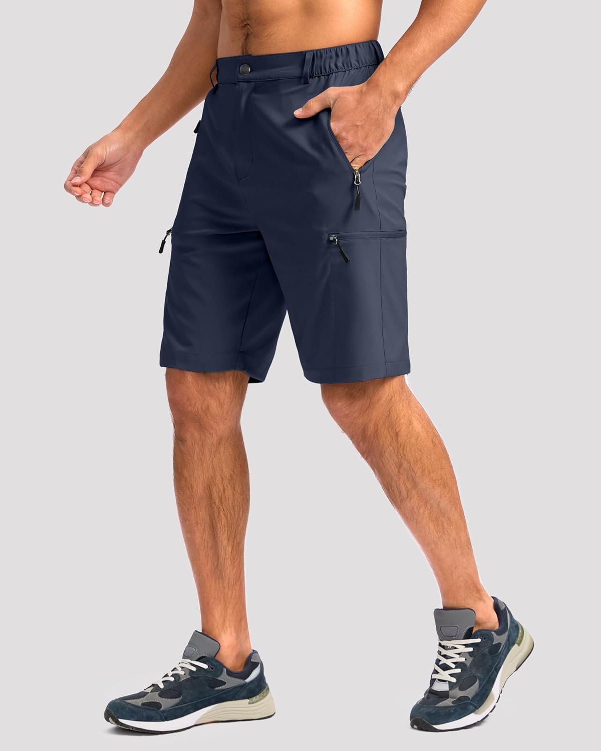 G Gradual Mens Hiking Cargo Shorts with 4 Zipper Pockets 9" Quick Dry Lightweight Casual Work Shorts for Men Golf Fishing - Image 2