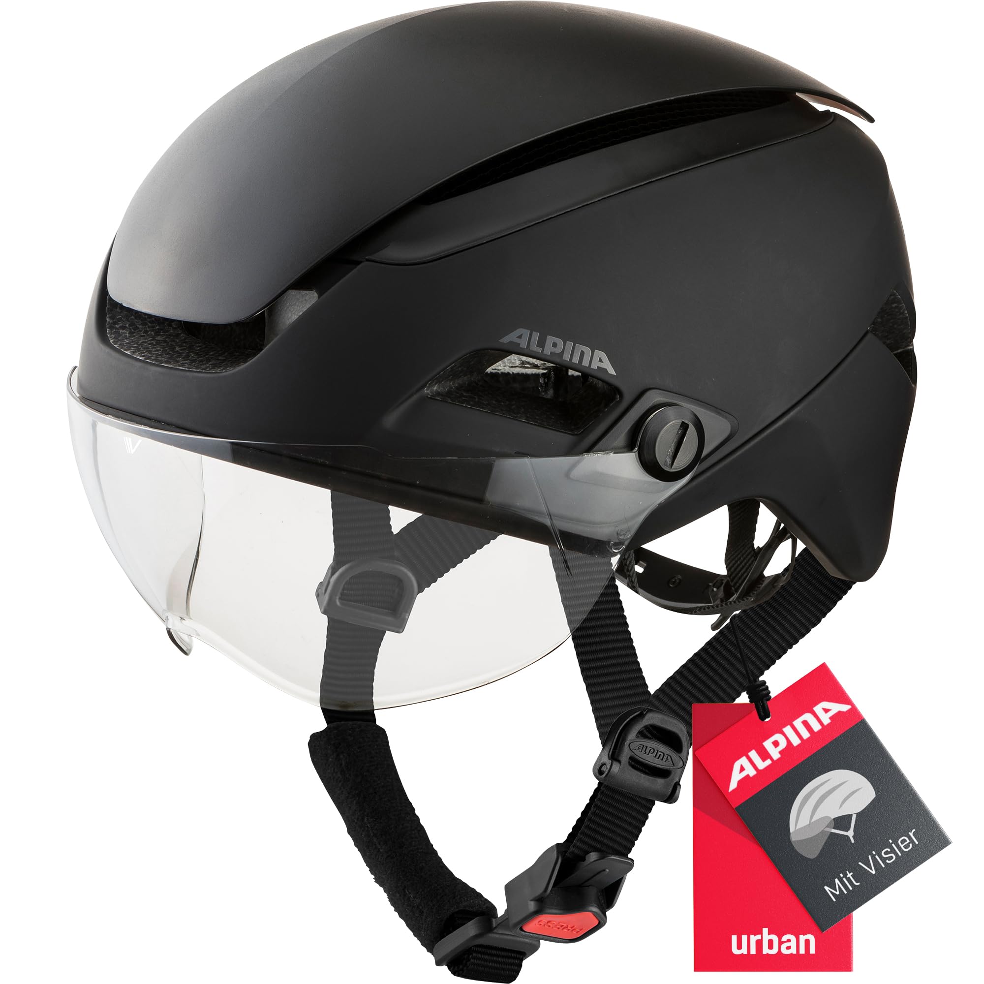 Alpina Altona V Fahrradhelm, Black Stealth matt, 52-57 cm Sport & Freizeit