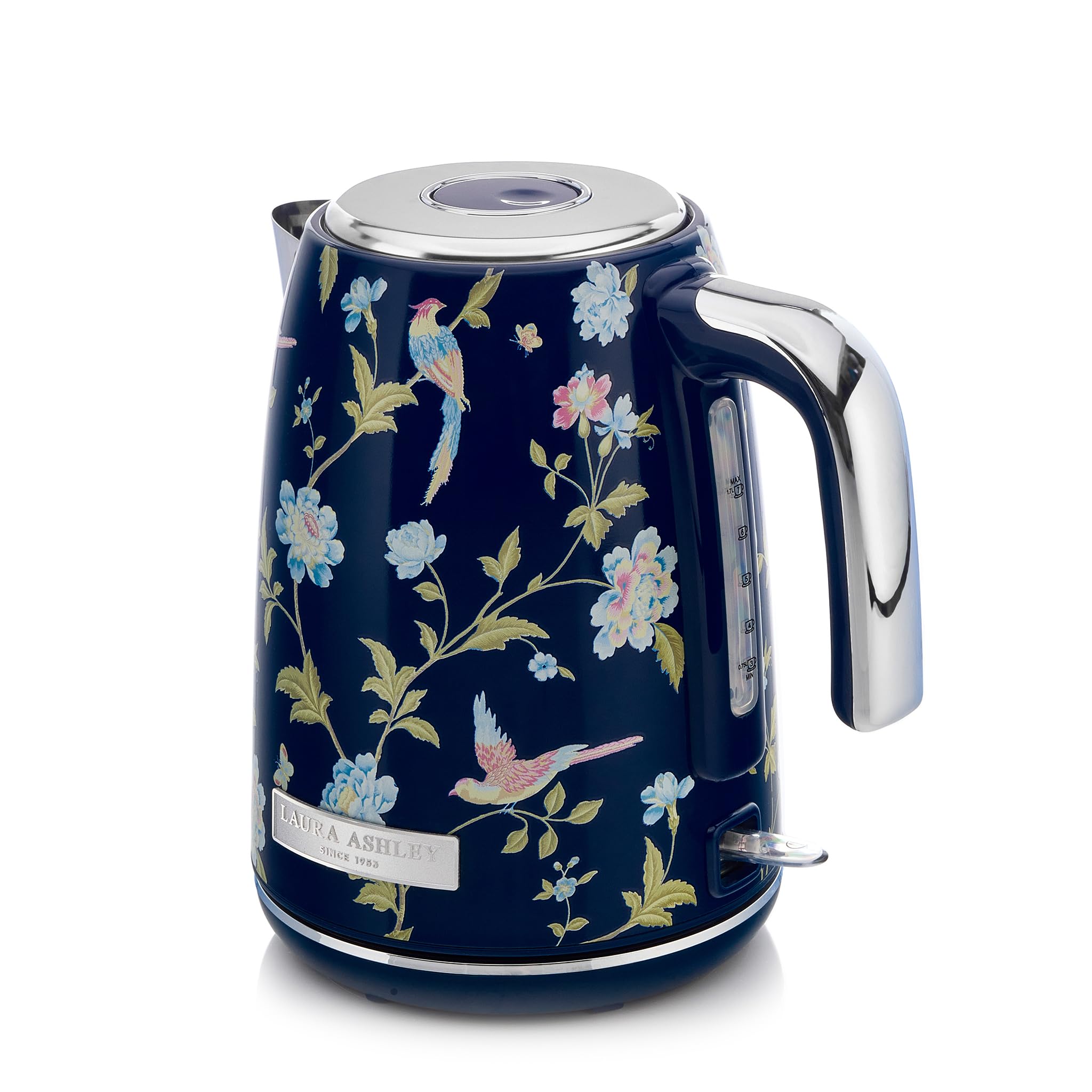 Laura Ashley Stainless Steel Electric Kettle 1.7 Liter - 1500W Rapid Boil Electric Kettles for Boiling Water - Electric Tea Kettles Automatic Shut Off - Overheat & Boil Dry Protection Jug Kettle