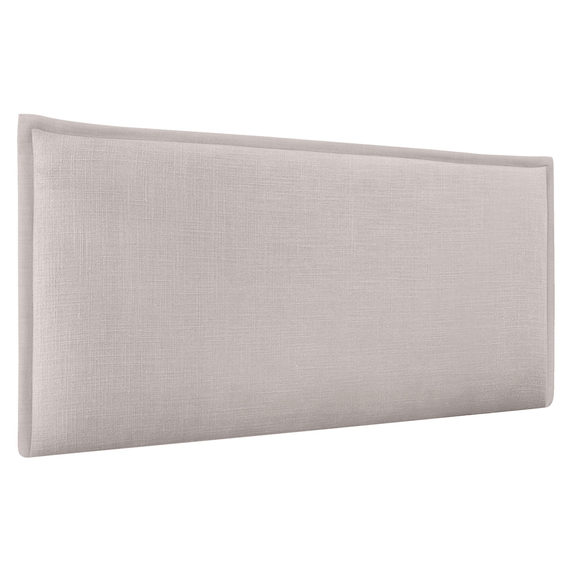 DHOME Cabecero de Lino Natural Liso con Ribete Cabezal Tapizado Cama Dormitorio Moderno Top Trending (Beige, 90cm (Camas 70/80/90))