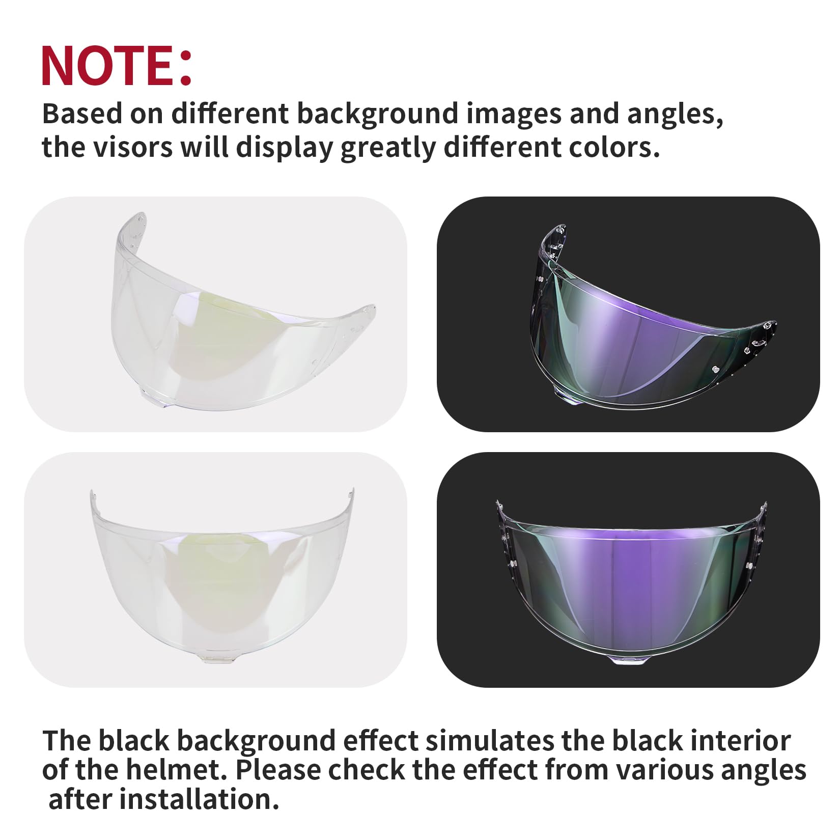 PSLER RF-1400 RF 1400 visor - CWR-F2R Face Shield Helmet Visor Motorcycle Helmet Shield Accessories Replacement for RF 1400 CWR-F2R NXR2 Z8,Transparent Purple