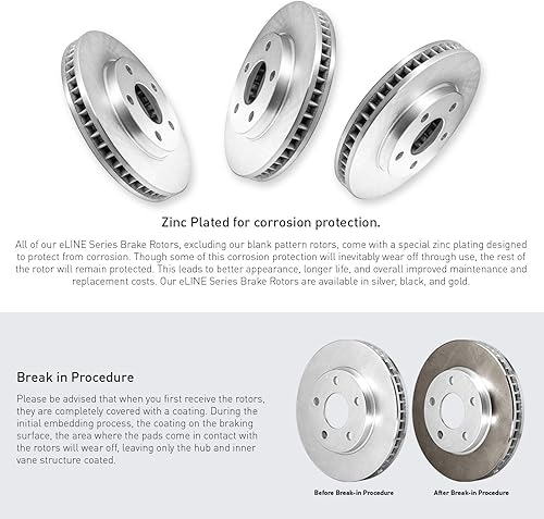 Miniatura 4 de R1 Concepts Kit de frenos y rotores traseros  Pastillas de freno traseras Rotores y pastillas de freno  Pastillas de freno y rotores de cerámica