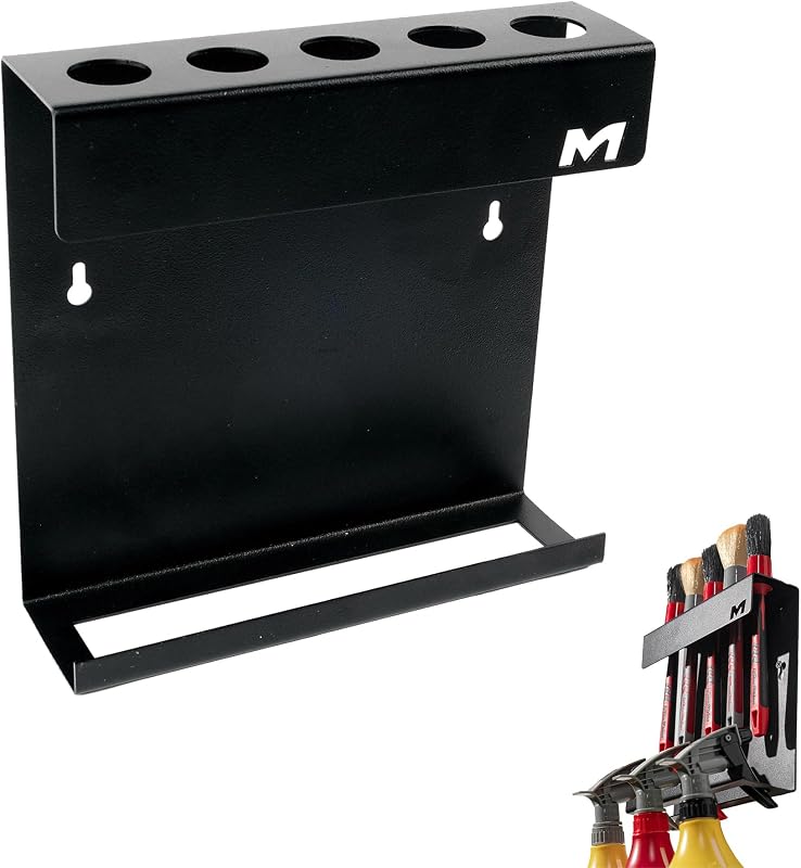 Organizador de Parede Maxshine para Escovas e Frascos com Gatilho H06 Mini em Metal Preto