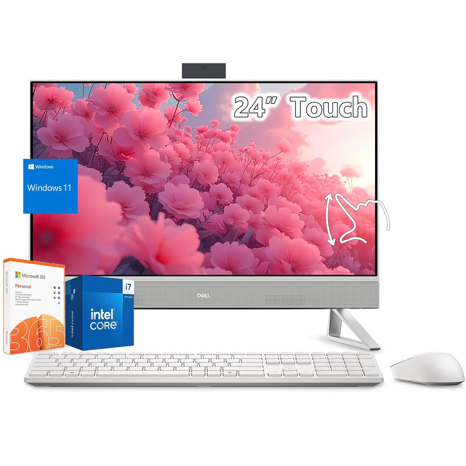 Dell-All in One Desktop-Computer Touchscreen-24 inch FHD IPS Display -Intel Core 7 150U Beat i7-1355U- 64GB RAM -2TB