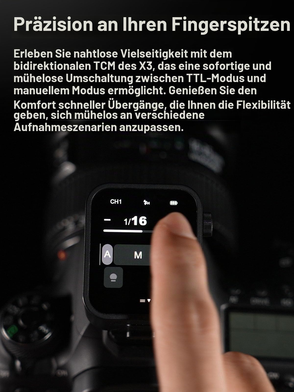Godox X3 N TTL 2,4GHz Drahtloser Blitzauslöser für Nikon Kameras, OLED Touchscreen Funkauslöser, HSS 1/8000s, Eingebaute Lithiumbatterie, USB-C Schnellladung