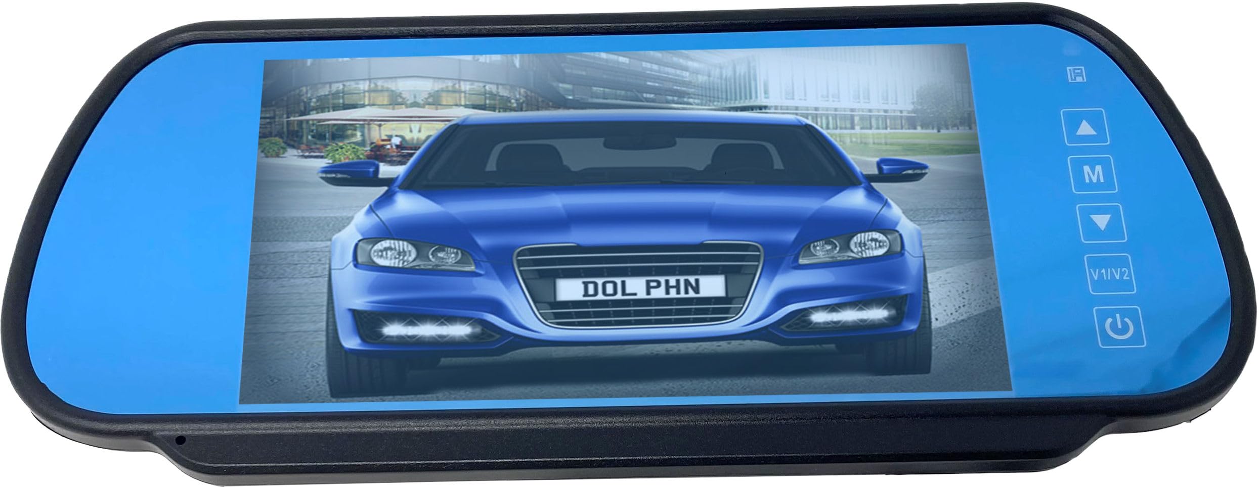 Monitor Automotive Dolphin di visualizzazione dello schermo dello specchietto retrovisore 7 pollici per furgoni con gambo adesivo