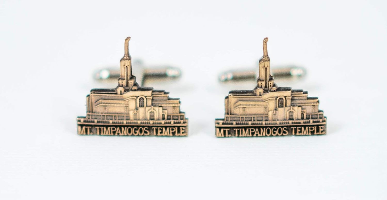 Mt. Timpanogos LDS Temple Cufflinks, Lapel Pins, Tie Bars, Earrings, Jewelry and Accessories