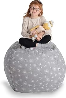 Creative QT Stuffed Animal Storage Bean Bag Chair - Kid Bean Bag Chair - Beanbag Cover - Stuffed Animal Holder - Beanbag Chair for Kids, Toddlers & Teens - Giant Bean Bag Cover (38