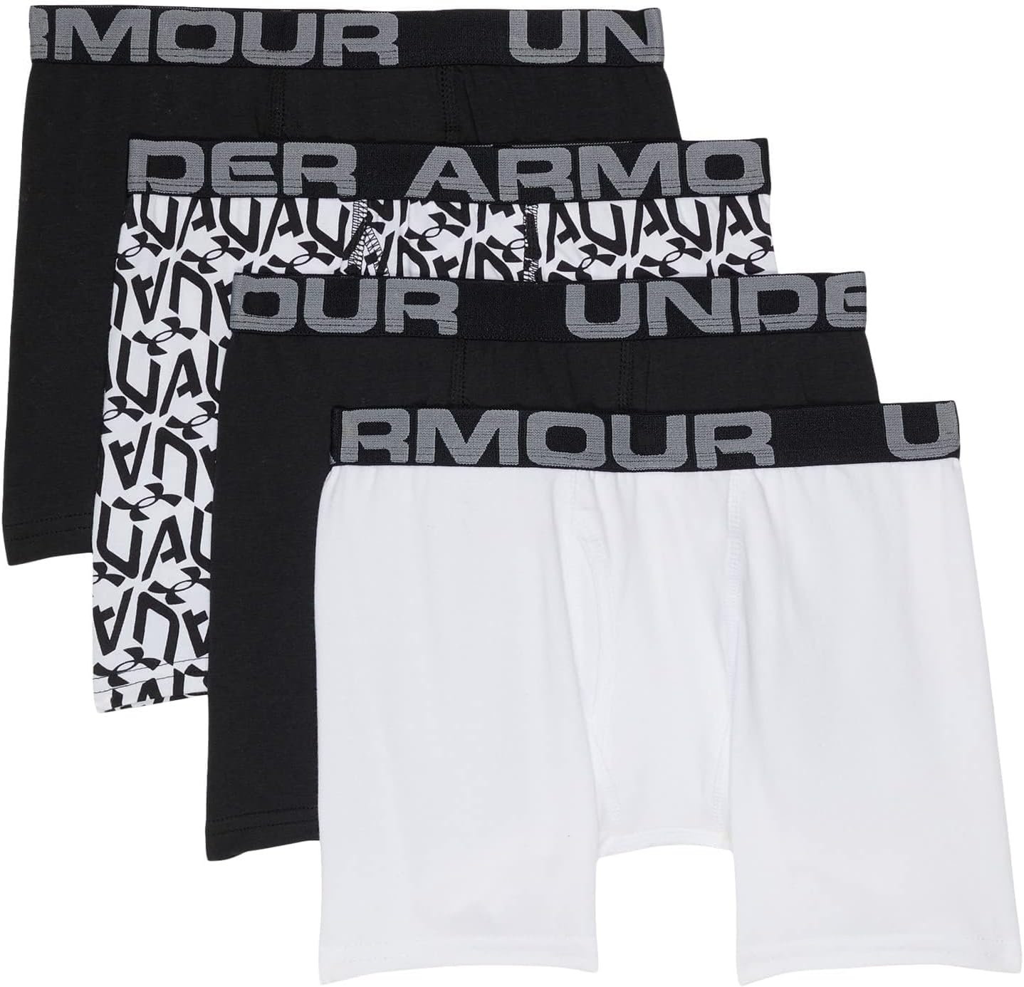 Under Armour Boy's Multipack Performance Cotton Boxerjock Brief, Lightweight & Smooth Stretch Fit
