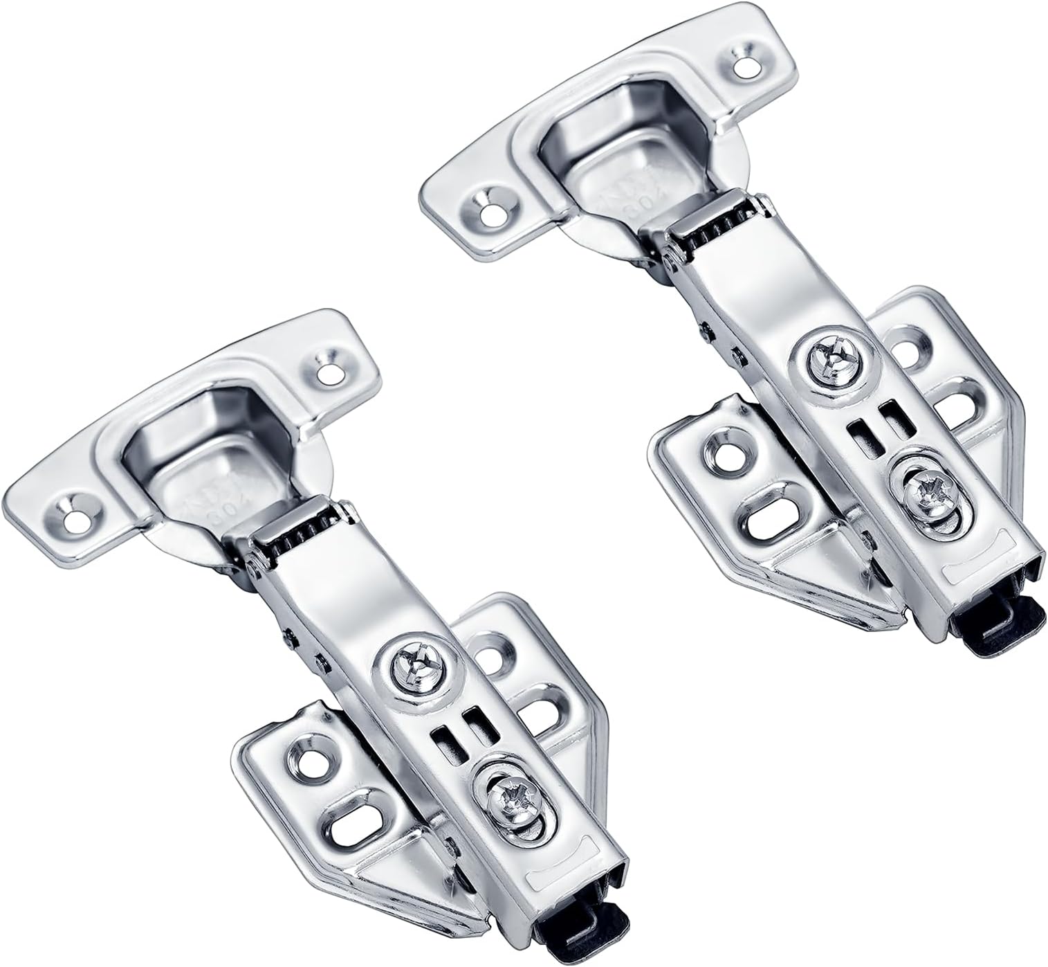 Bohaner 2/4 Pcs Kitchen Units Door Hinges, Soft Close Cupboard Wardrobe Doors Hinges, Folding Doors Hinge with Screws, Full Overlay Mute Cabinet Hinges (2Pcs)
