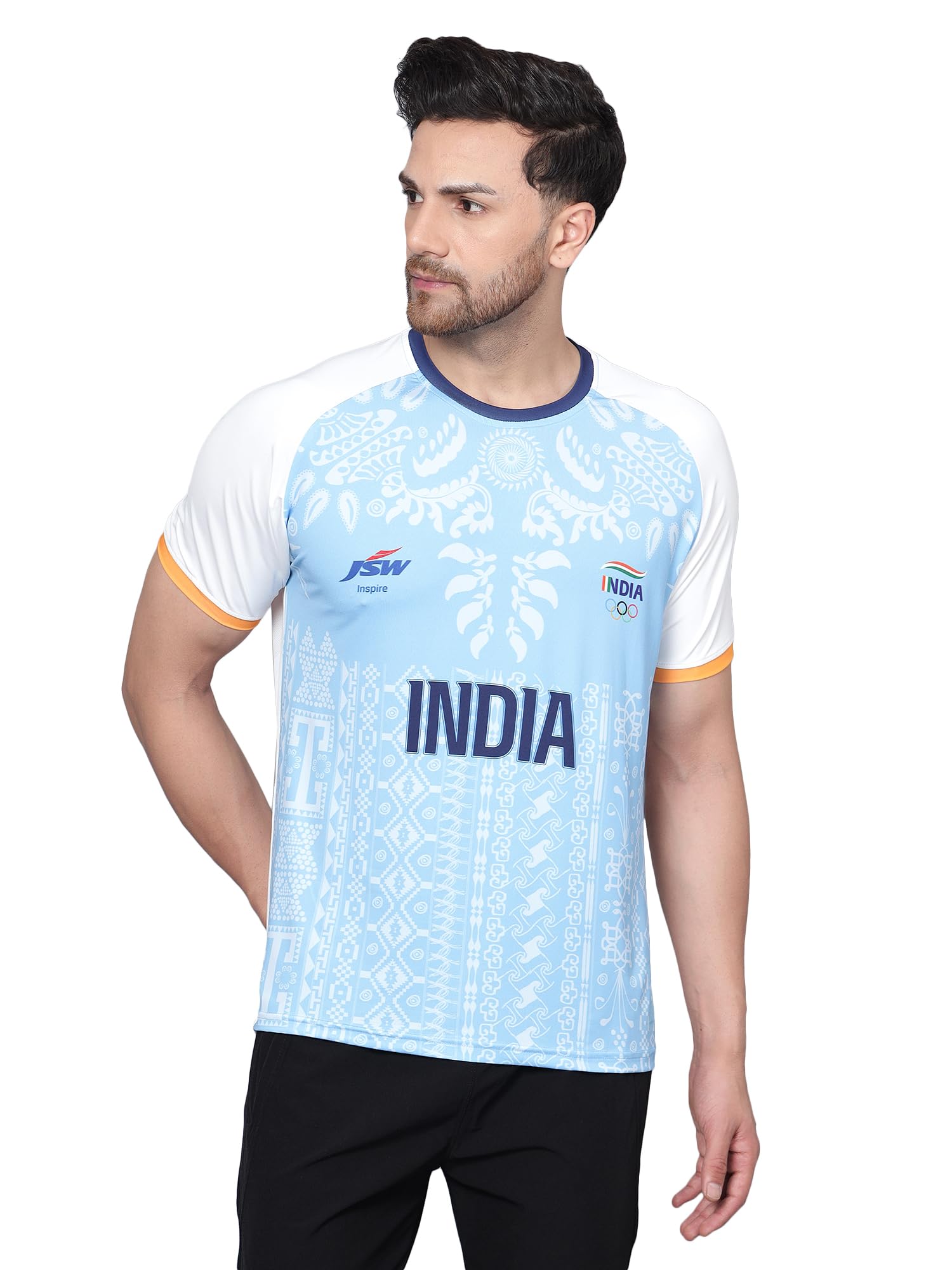 SHIV NARESH Men's Polyester Solid Regular Fit T-Shirt