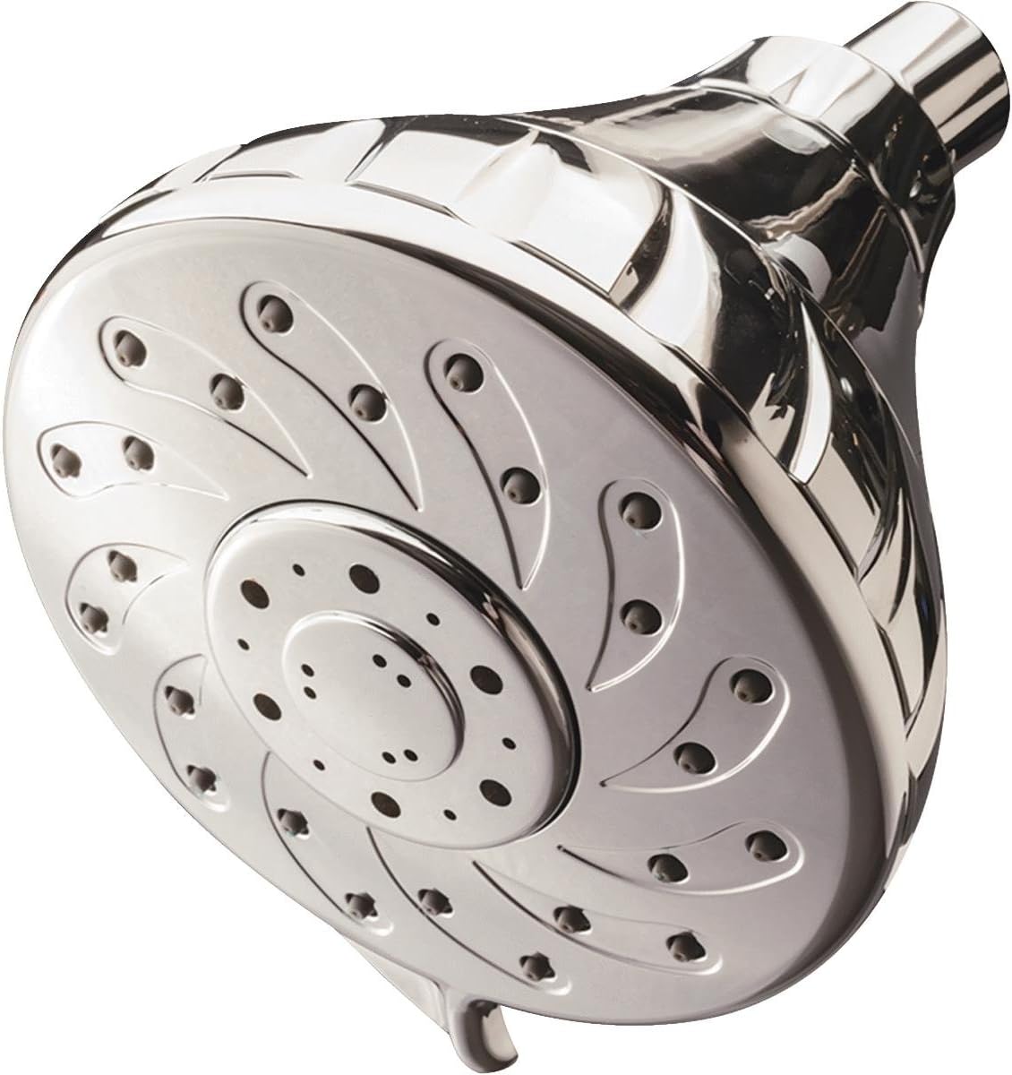 Culligan Wall-Mounted Showerhead with Anti-Clog Rubber Spray Nozzles, 1.2 GPM, 140 GALLONS/6 Months - Chrome