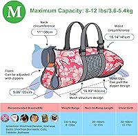 Vista 2 de Bolsa de retención para uñas de gato Cinf para limpieza y aseo sin arañazos ni mordiscos para baño, recorte de uñas, inyección y examen (Flor, M)